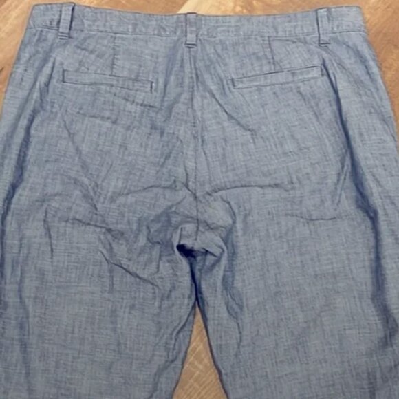 GAP Girlfriend Khaki Chambray Lightweight Size 10 - Picture 5 of 6